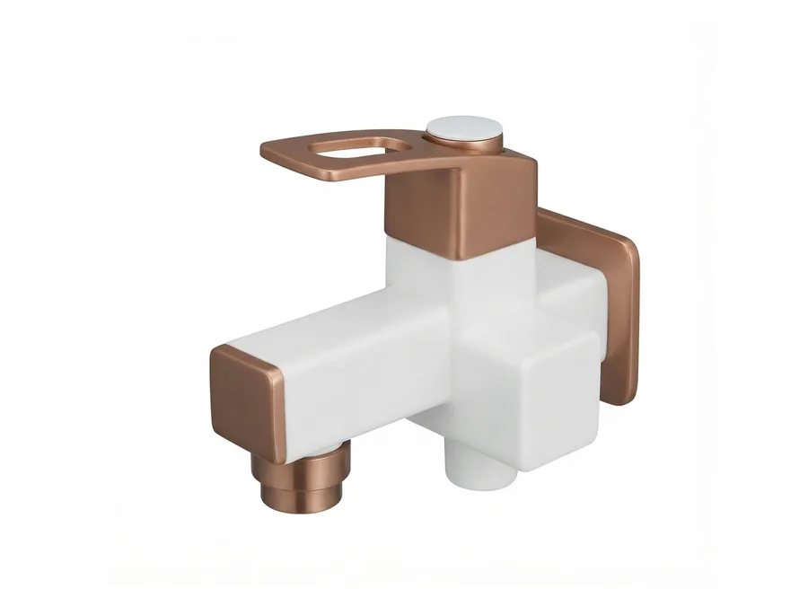 Arcus Plus 2 in 1 Bib Cock with Flange PTMT Tap (Antique Copper Finish) | Sparsh Pearl