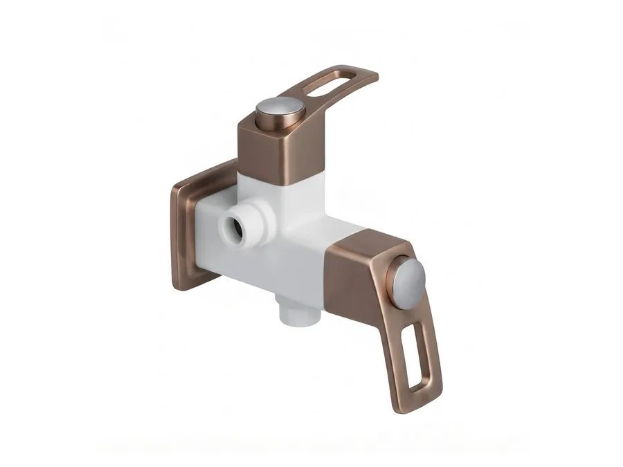 Arcus Plus 2 Way Angle Cock with Flange PTMT Tap (Antique Copper Finish) | Sparsh Pearl