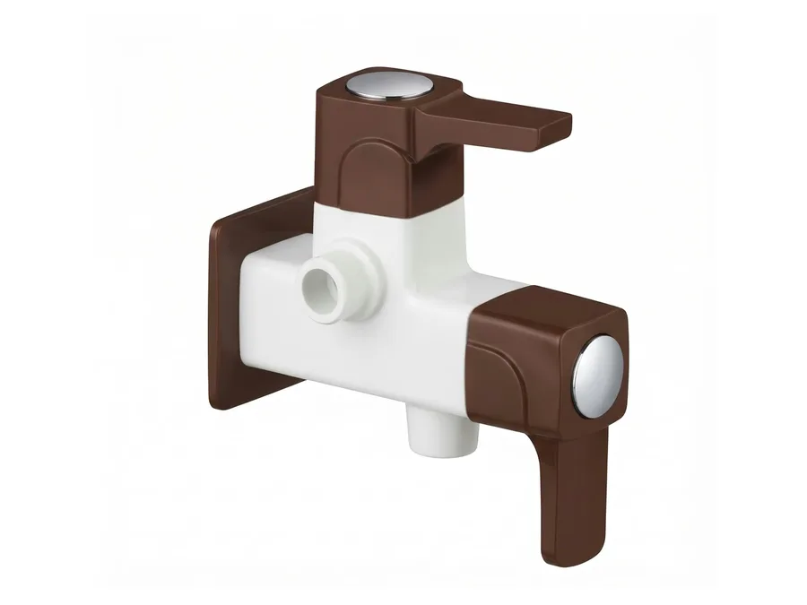 Ludo Pine 2 Way Angle Cock with Flange PTMT Tap | Sparsh Pearl
