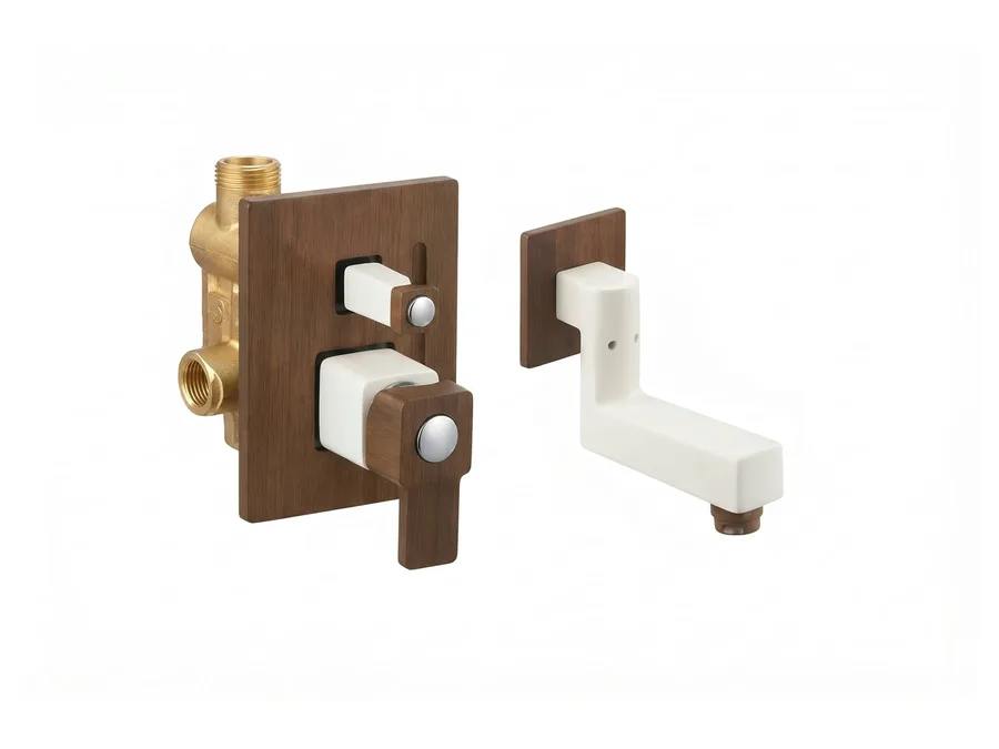 Ludo Pine Single Lever Concealed Diverter (High Flow 40MM) with Spout | Sparsh Pearl