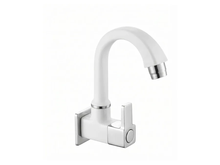 Ludo Elite Sink Cock with Flange PTMT Tap | Sparsh Pearl