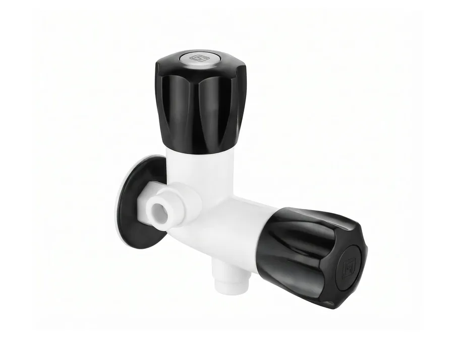 Roger Prime 2 Way Angle Cock with Flange PTMT Tap | Sparsh Pearl