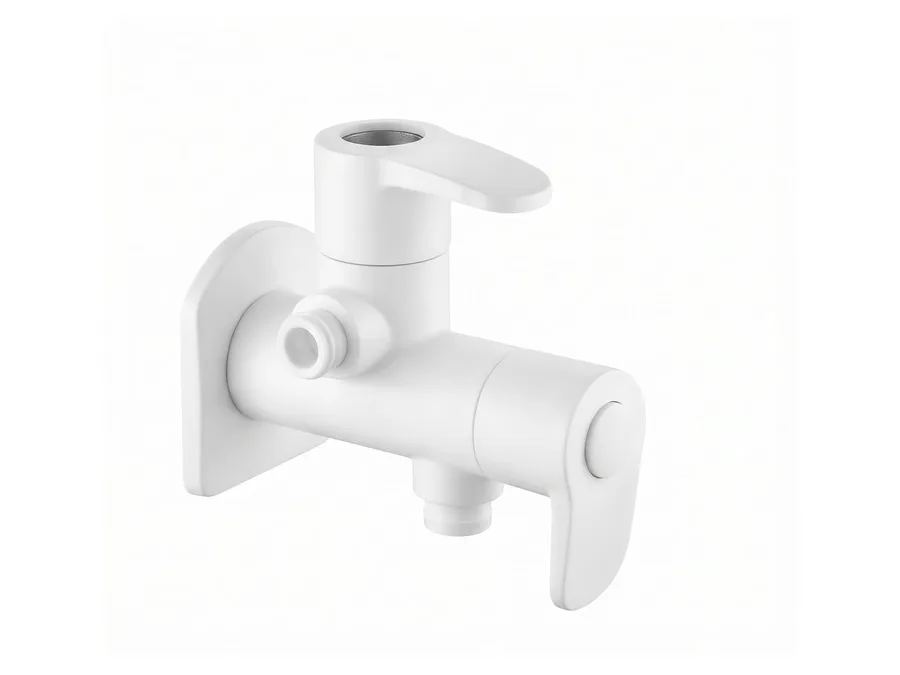 Opal 2 Way Angle Cock with Flange PTMT Tap | Sparsh Pearl