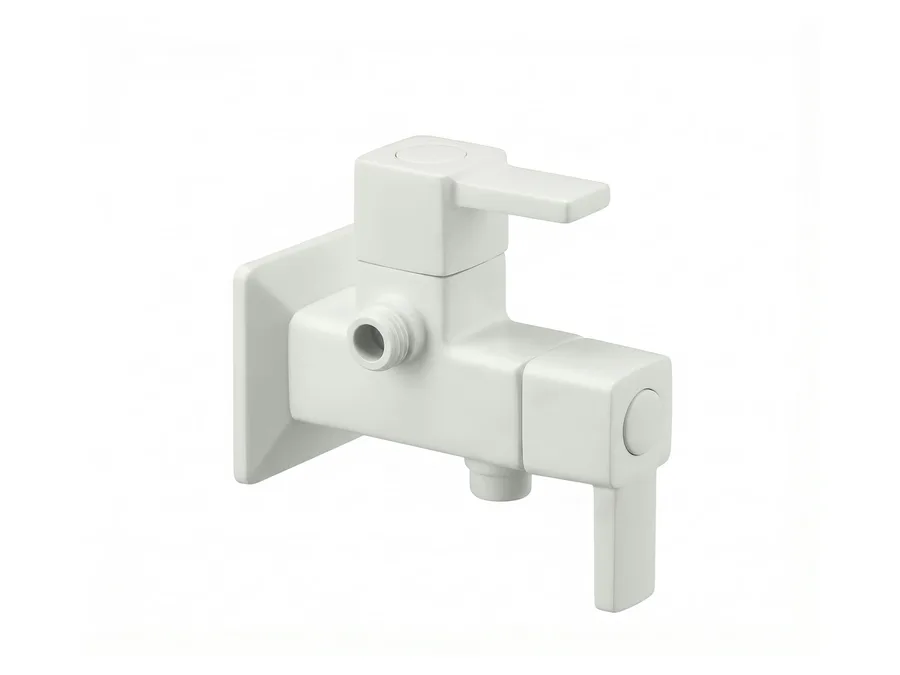 Edge 2 Way Angle Cock with Flange PTMT Tap | Sparsh Pearl