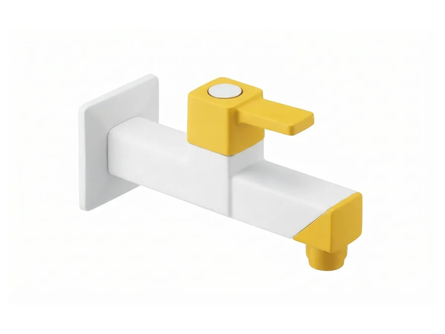 Edge Prime Long Body Bib Cock with Flange PTMT Tap | Sparsh Pearl