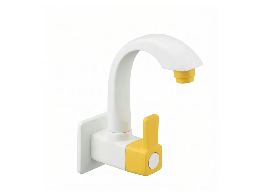 Edge Prime Sink Cock with Flange PTMT Tap | Sparsh Pearl