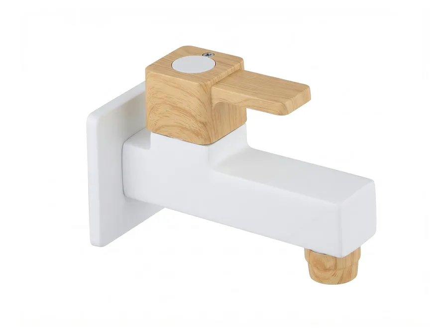 Edge Pine Bib Cock with Flange (90 Degree) PTMT Tap | Sparsh Pearl
