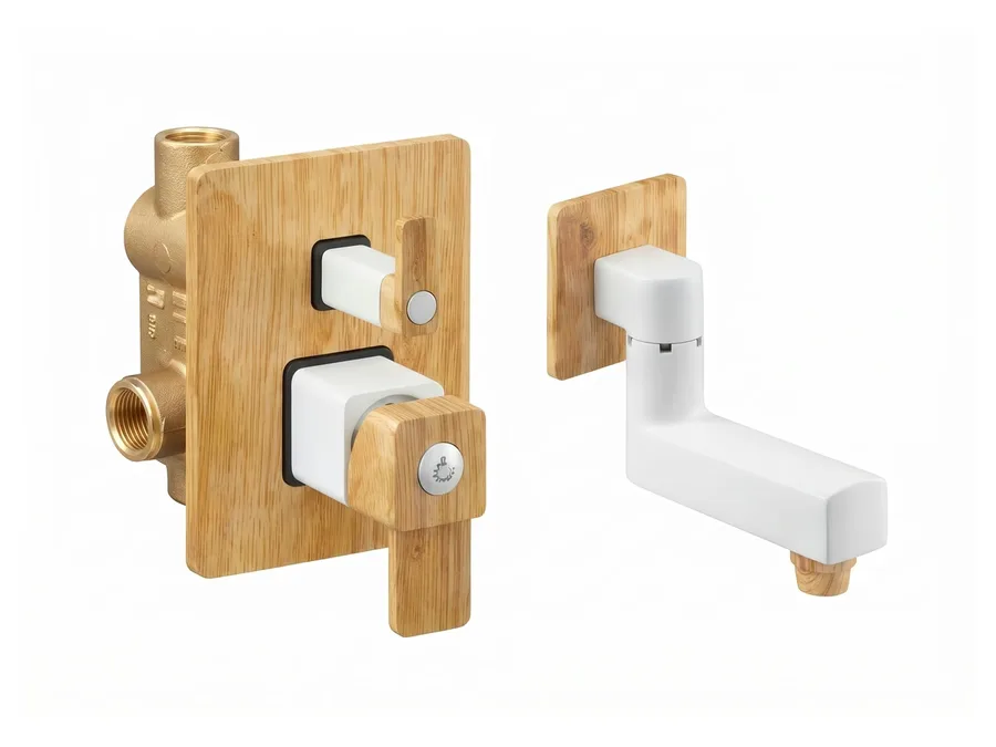 Edge Pine Single Lever Concealed Diverter (High Flow 40MM) with Spout | Sparsh Pearl