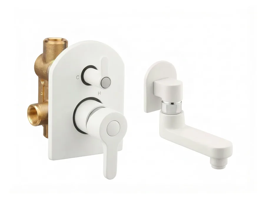Superb Single Lever Concealed Diverter (High Flow 40MM) with Spout | Sparsh Pearl