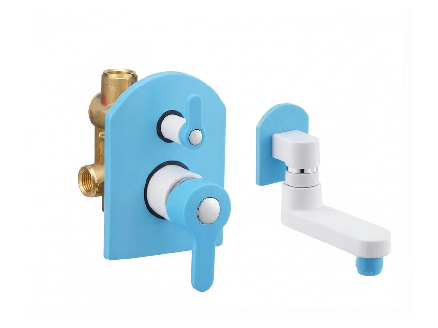 Superb Plus Single Lever Concealed Diverter Upper Part (Plate, Handle & Spout) | Sparsh Pearl