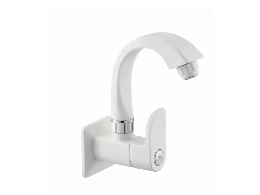 Curve Sink Cock with Flange PTMT Tap | Sparsh Pearl