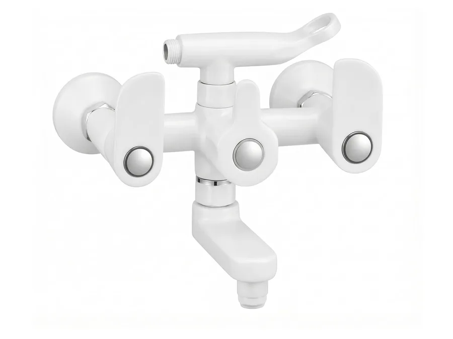 Curve Wall Mixer Telephonic PTMT (Hand Shower not included) | Sparsh Pearl