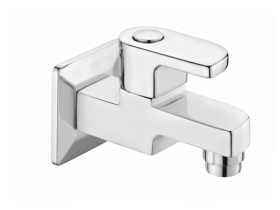 Curve Elite Bib Cock with Flange PTMT Tap | Sparsh Pearl