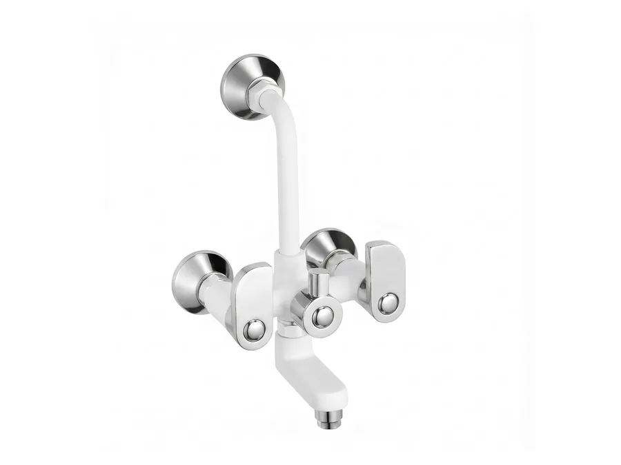 Curve Elite Wall Mixer with L-Bend PTMT | Sparsh Pearl