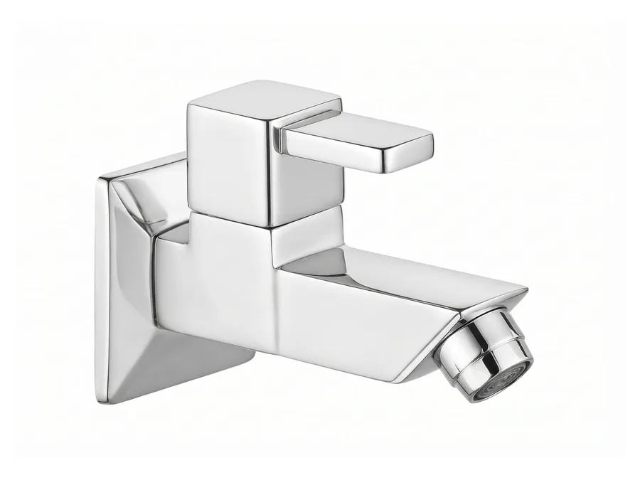 Edge Elite Bib Cock with Flange (90 Degree) PTMT Tap | Sparsh Pearl