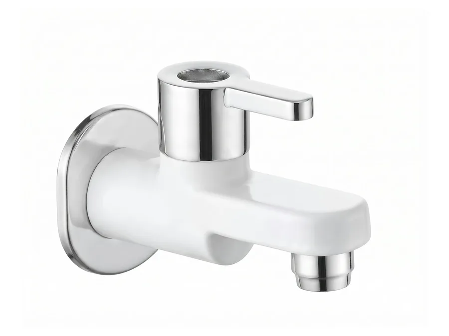 Superb Elite Bib Cock with Flange PTMT Tap | Sparsh Pearl