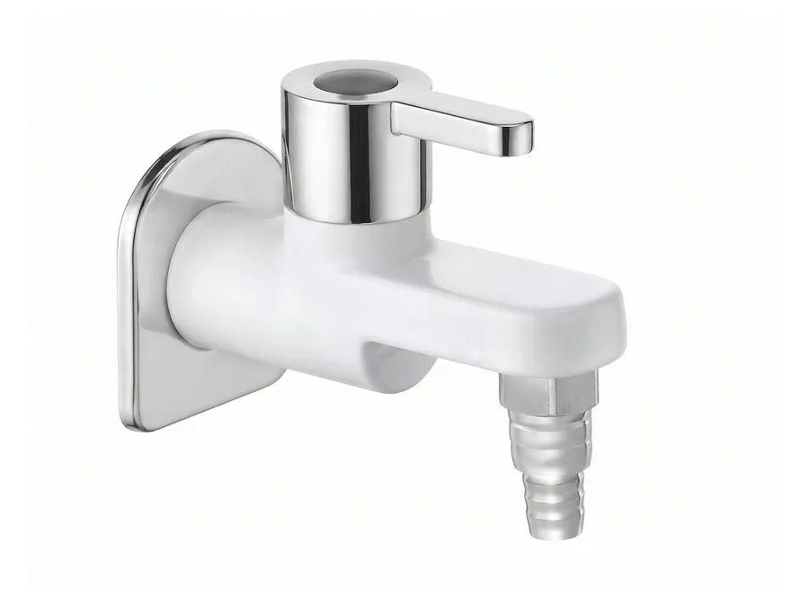 Superb Elite Bib Cock Nozzle with Flange PTMT Tap | Sparsh Pearl