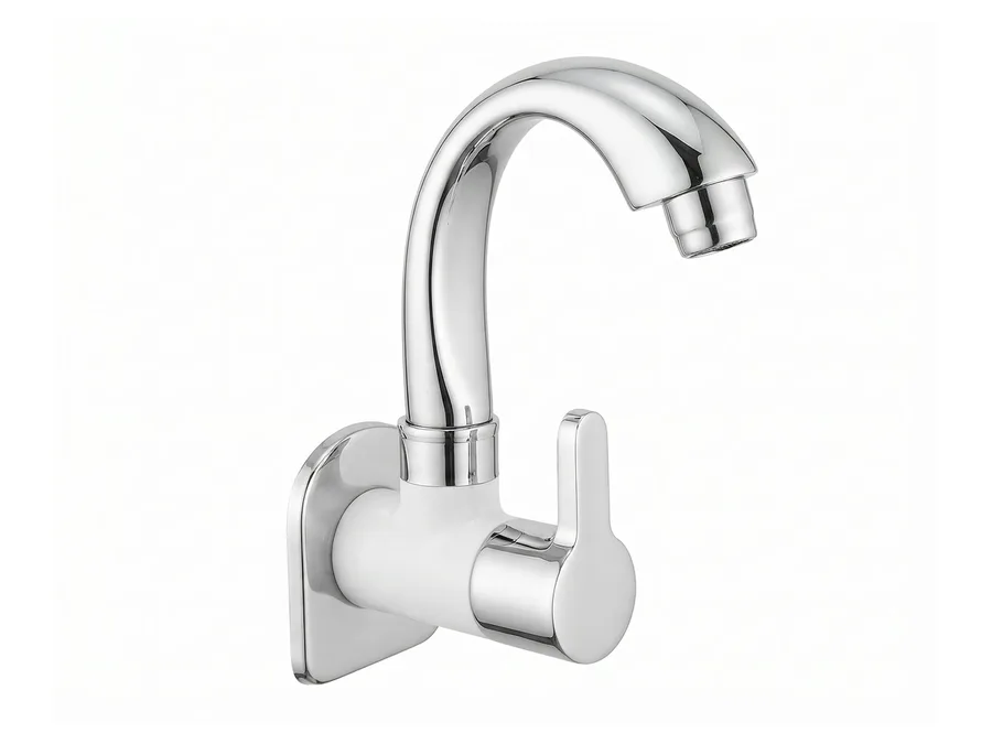 Superb Elite Sink Cock with Flange PTMT Tap | Sparsh Pearl