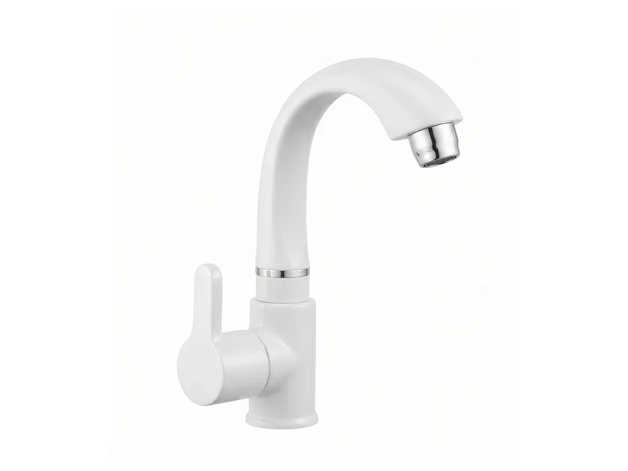 Superb Elite Swan Neck PTMT Tap | Sparsh Pearl
