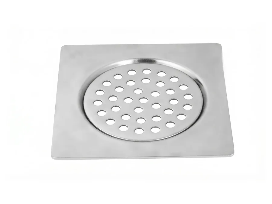 Sani Troking Gold Flat Cut Floor Grating with Lock System 150x150mm (SS-202) | Sparsh Pearl
