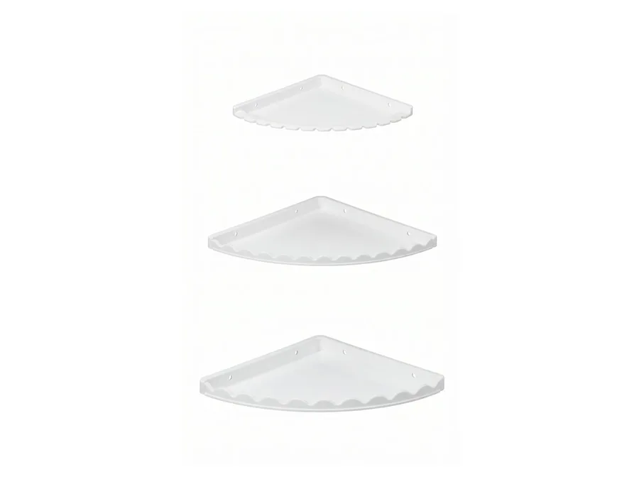 Aqua Wave PVC Corner Shelf (Set of 3 Pcs) 185x185, 235x235, 290x290 mm | Sparsh Pearl