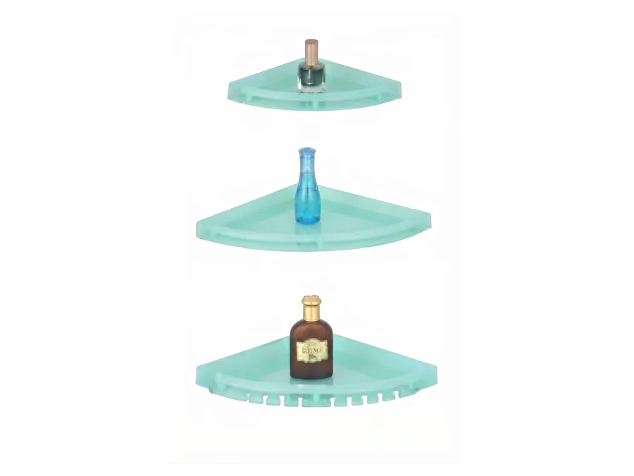 Aqua PVC Corner Shelf (Set of 3 Pcs) 185x185, 235x235, 290x290 mm | Sparsh Pearl