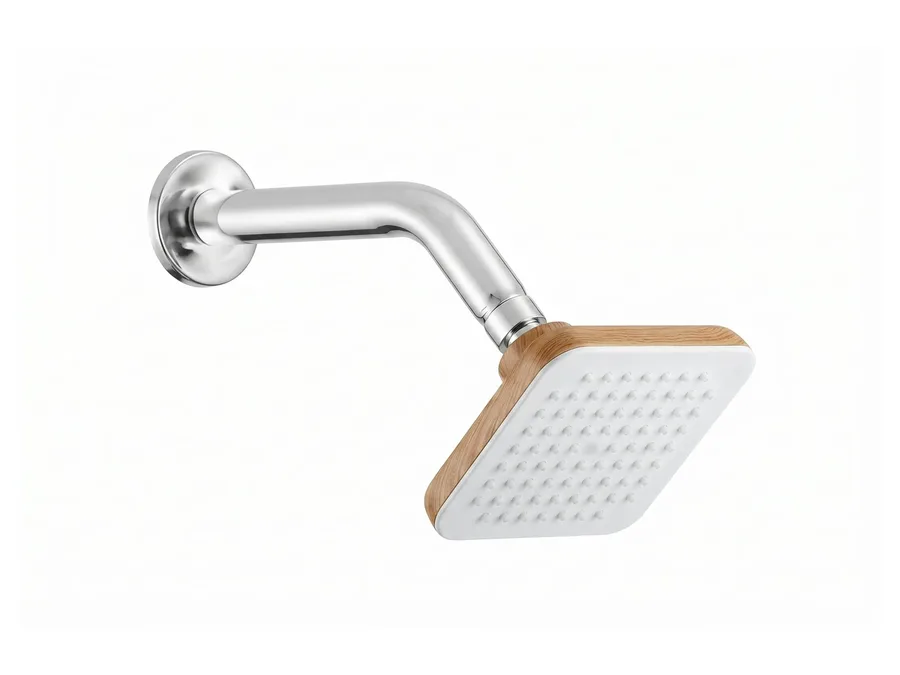 Alpha Pine Square Shower (ABS) 100x100 mm (4 inch x 4 inch) with Arm (SS) 225 mm (9 inch) | Sparsh Pearl