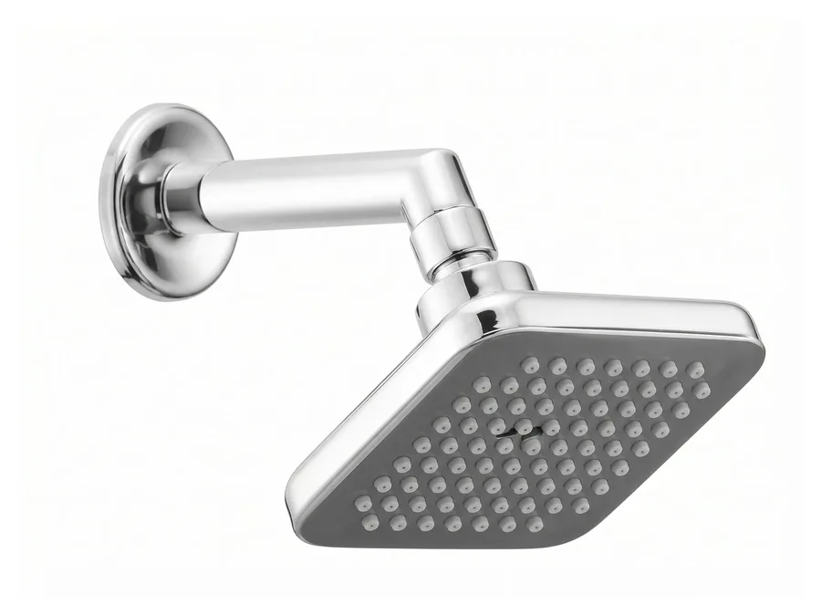 Square Shower (ABS with Chrome) 100x100 mm (4 inch x 4 inch) with Arm (SS) 225 mm (9 inch) | Sparsh Pearl