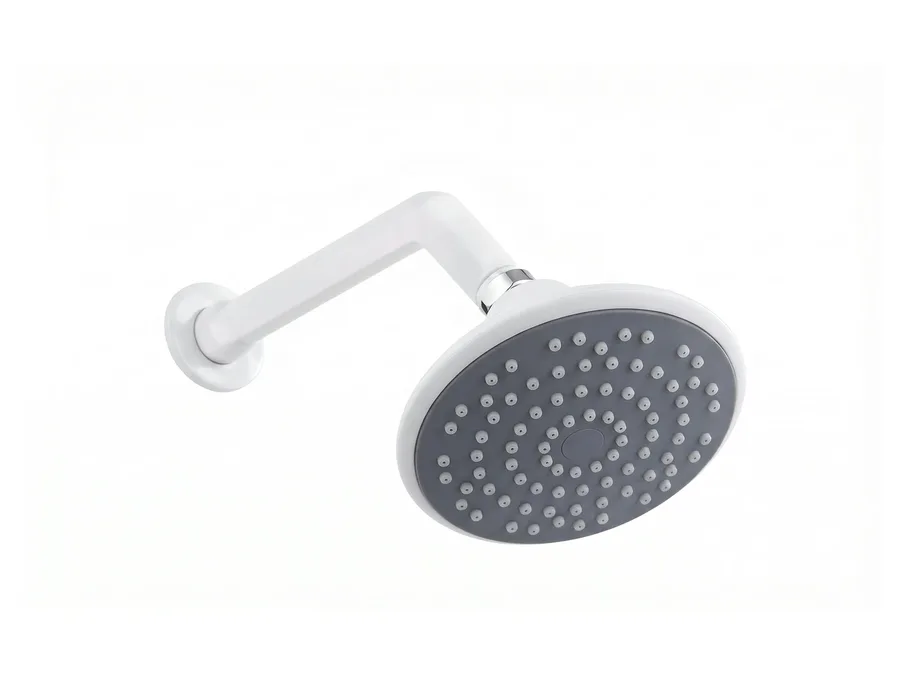 Round Shower (ABS with Chrome) 125 mm (5 inch) with Arm (SS) 150 mm (6 inch) | Sparsh Pearl