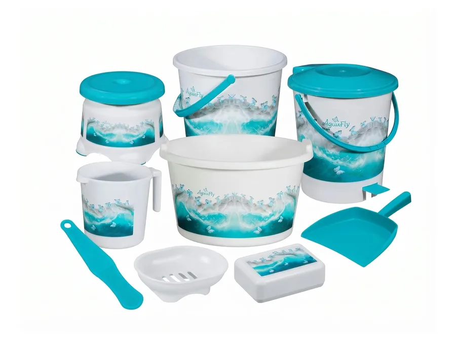 Aquafly Bucket Set - 9 Pcs | Sparsh Pearl