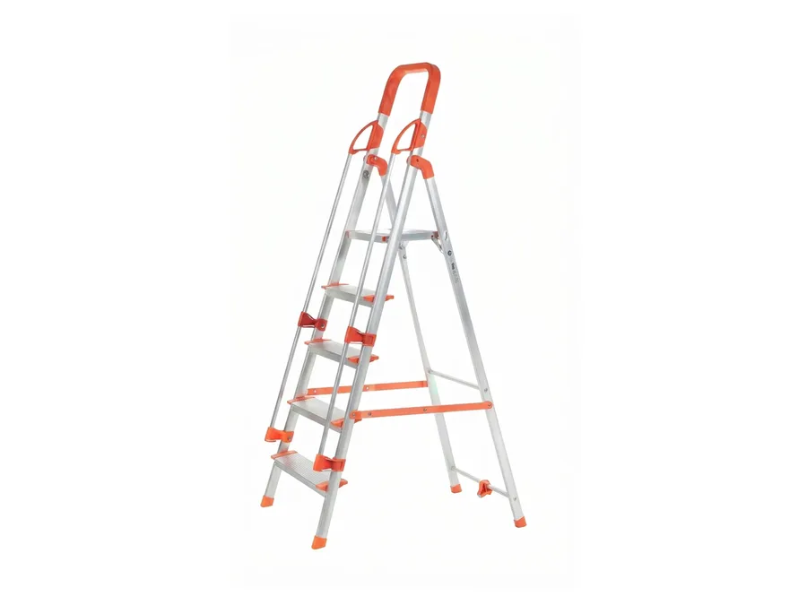 Aluminium Ladder 5 Steps with Railing | Sparsh Pearl